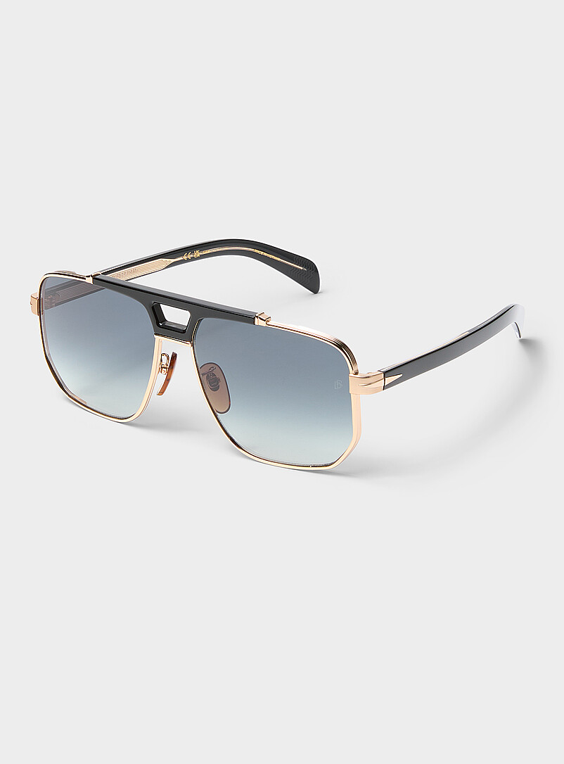 Golden-edge aviator sunglasses product image (primary)