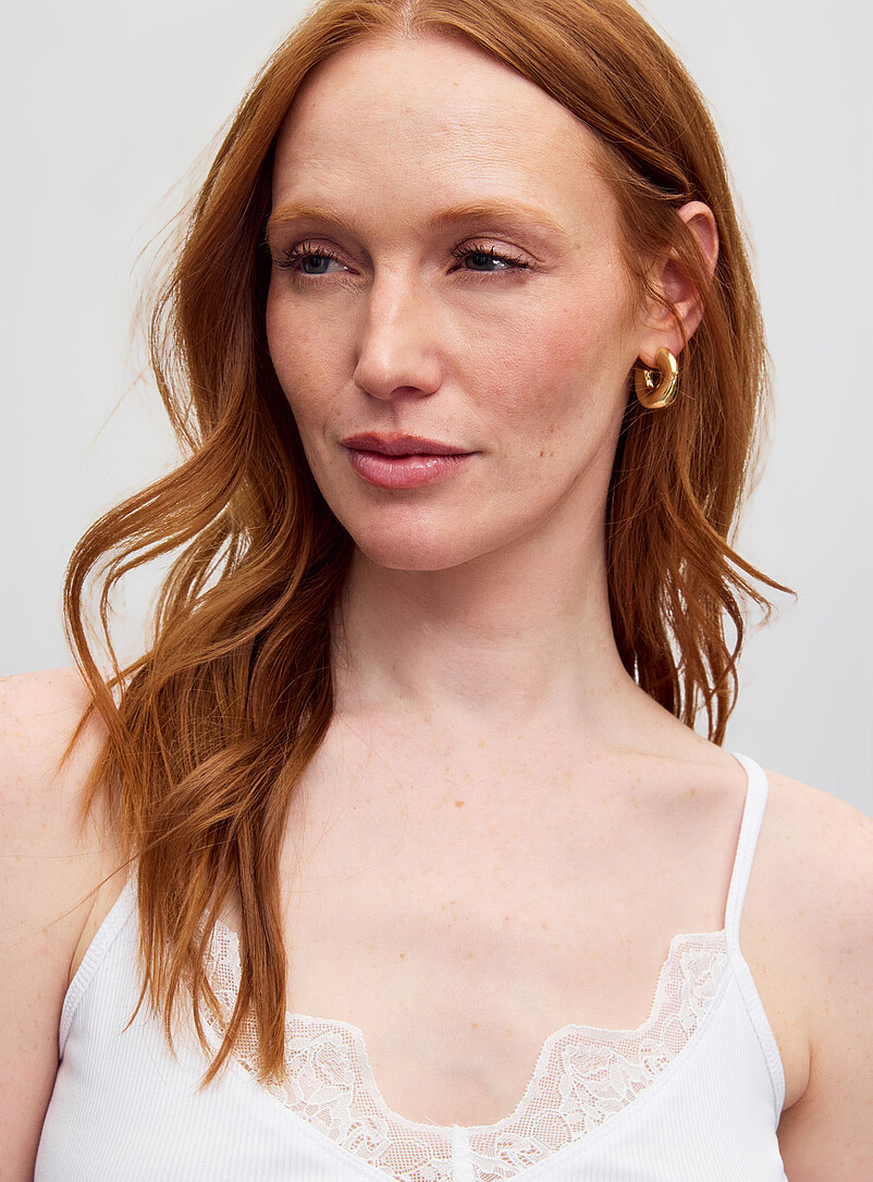 Lace trim ribbed cami product image 2