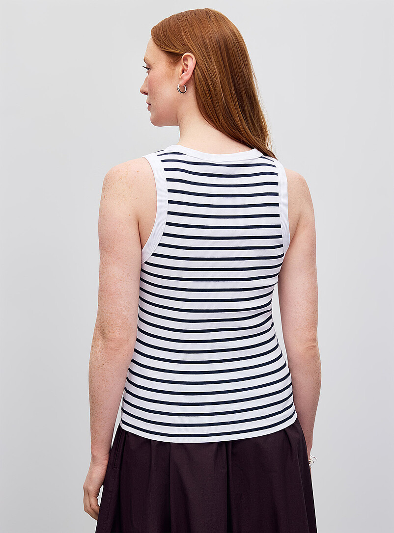 Striped ribbed fitted cami product image 2