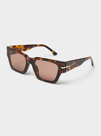 Cat-eye rectangular sunglasses