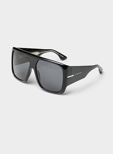Les lunettes de soleil carr&eacute;es bouclier XL