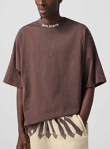 Oversized back-and-neck logo tee