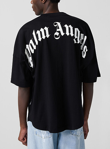 Le t-shirt surdimensionn&eacute; logo col et dos