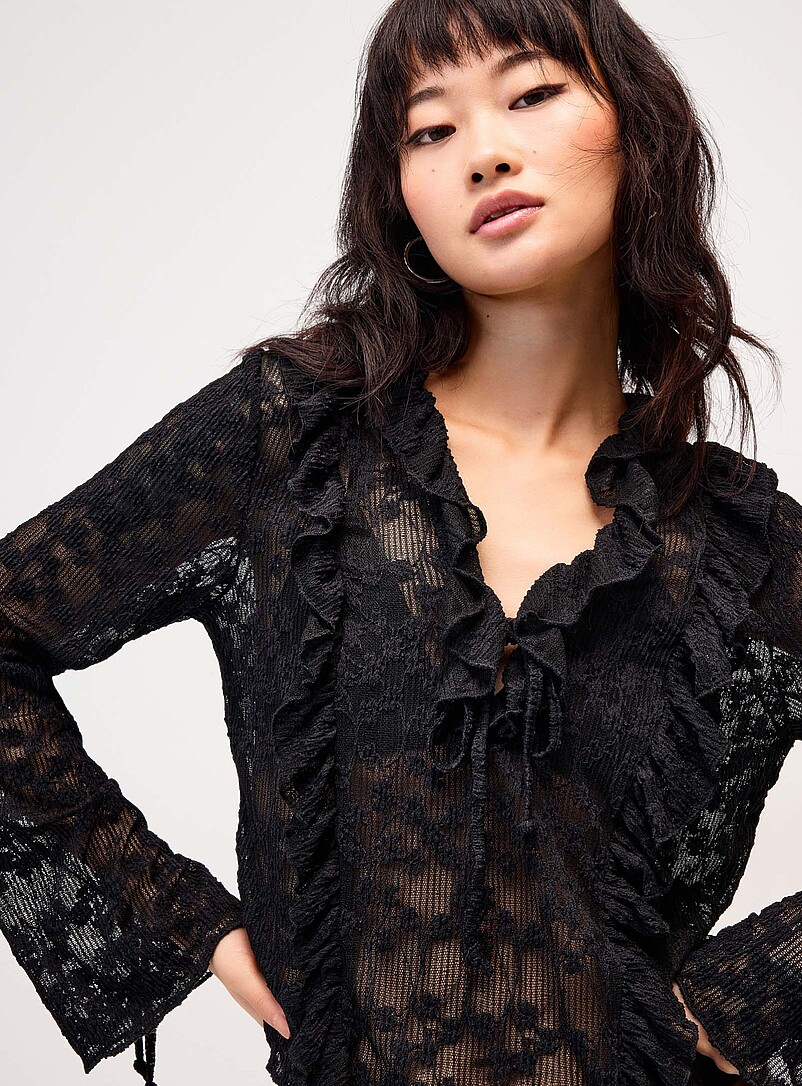 Ruffled lace blouse product image 2