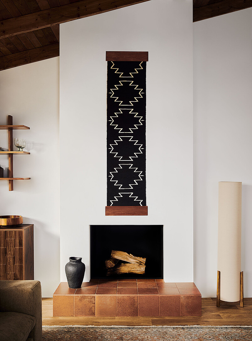 Black Cloe woven wall art product image (primary)