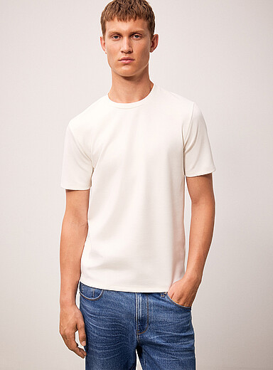 REISS White Bradley minimalist T-shirt for men
