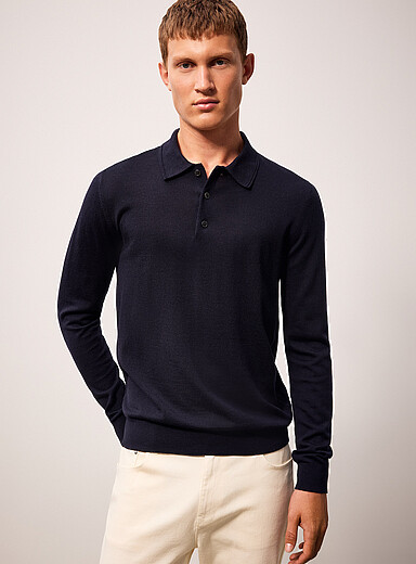 Trafford merino wool polo