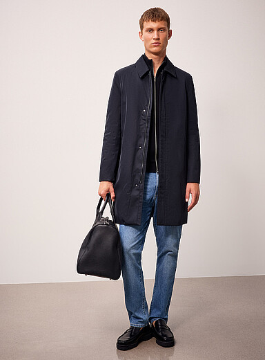 Lawlen navy car coat