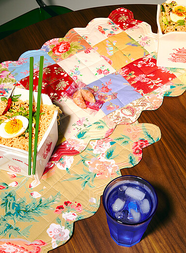 Le napperon patchwork floral