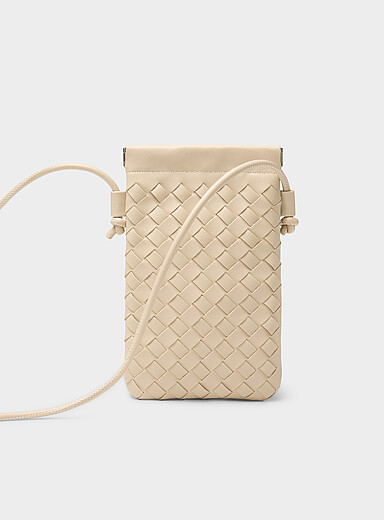 Basketweave phone clutch