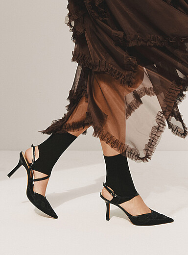 Thin open-heel-and-toe socks
