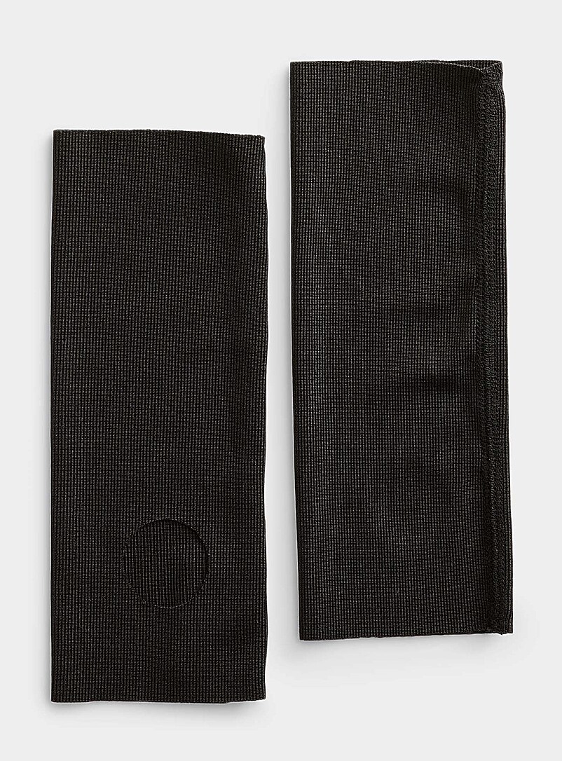 Simons Black Thin open-heel-and-toe socks for women