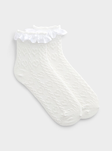La chaussette c&oelig;ur frisons satin&eacute;s