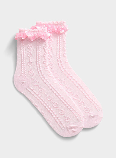 La chaussette c&oelig;ur frisons satin&eacute;s