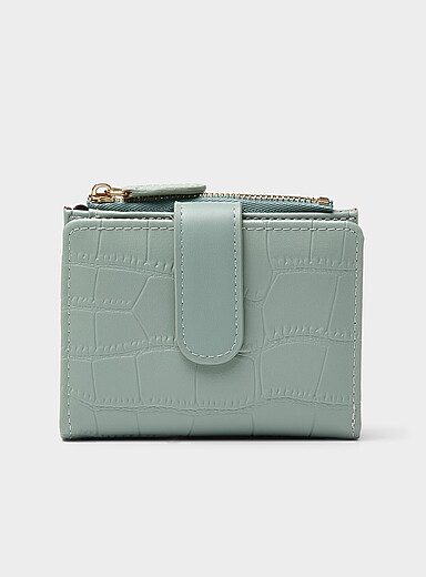 Le petit portefeuille pliable texture croco