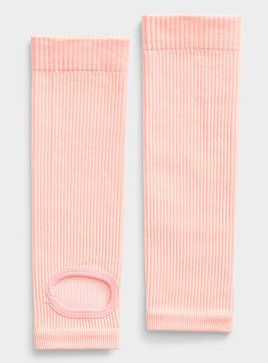 Simons Black Ribbed open-heel-and-toe socks for women