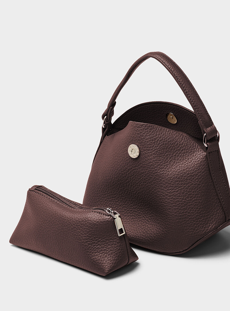 Simons: Le petit sac de soir&eacute;e souple Chocolat - Espresso pour femme