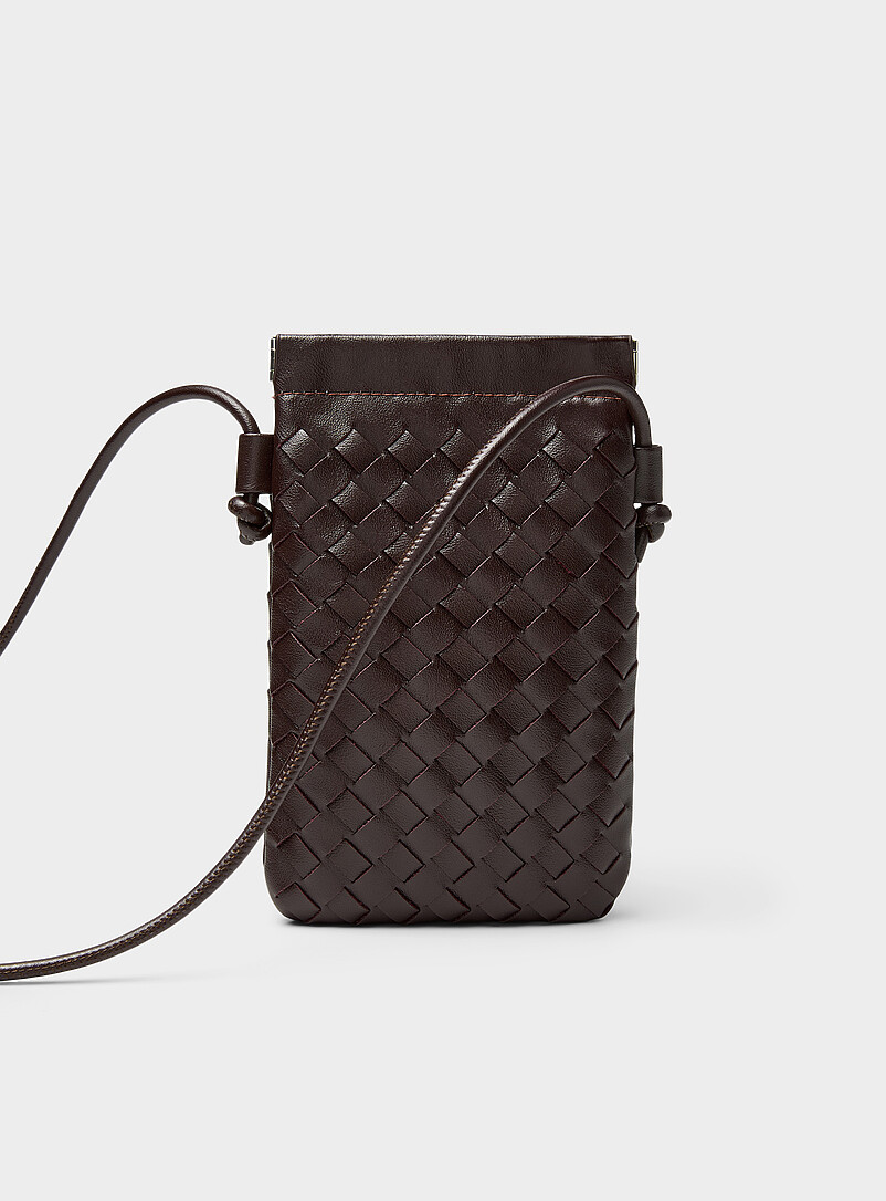 Basketweave phone clutch product image (primary)