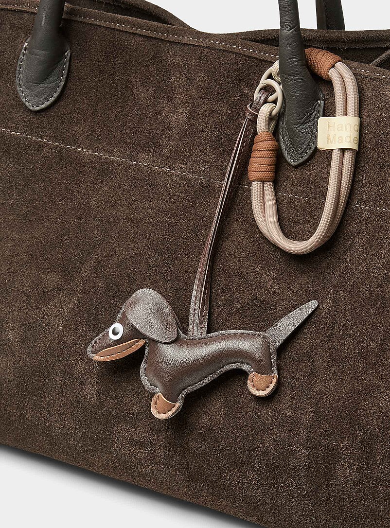 Faux-Leather Dachshund Bag Charm