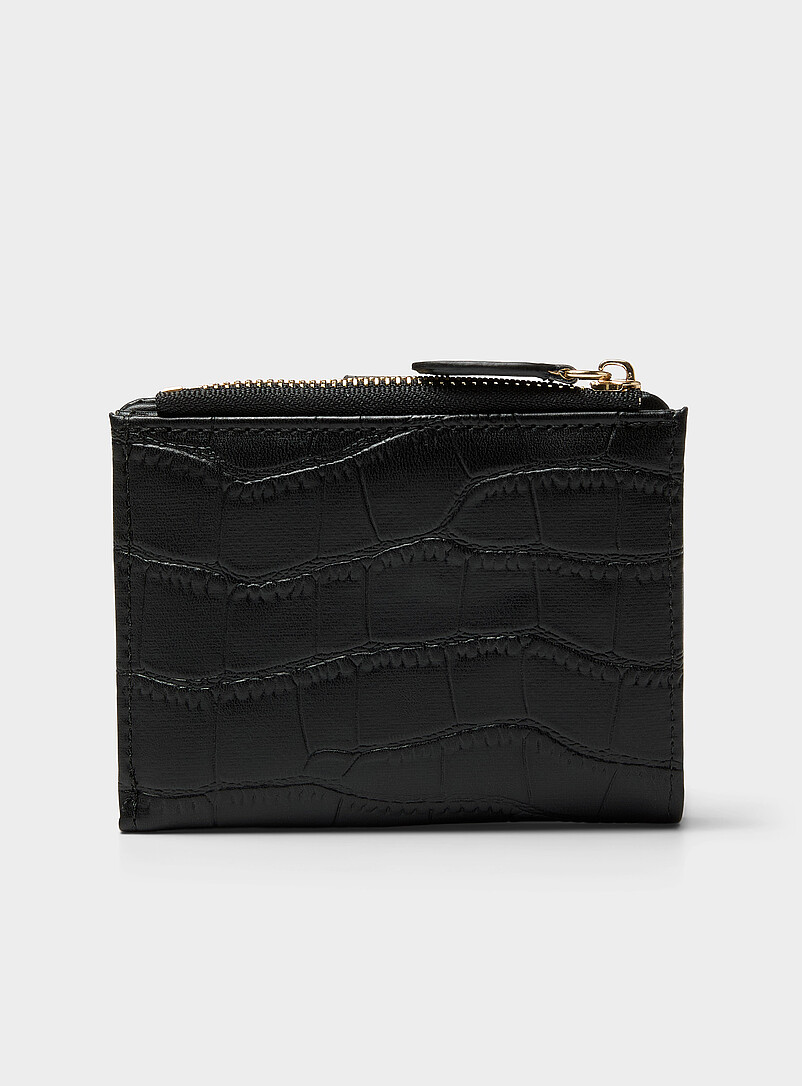 Croc-texture bifold mini wallet product image 2