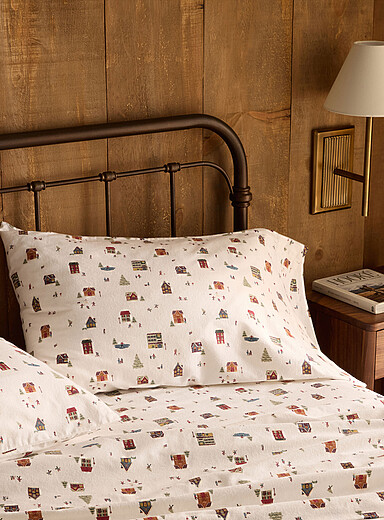 Le drap finette coton bio festivit&eacute;s hivernales <b>Collection de No&euml;l</b>