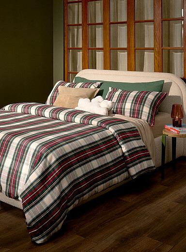 Classique tartan organic cotton flannel duvet cover <b>Christmas Collection</b>