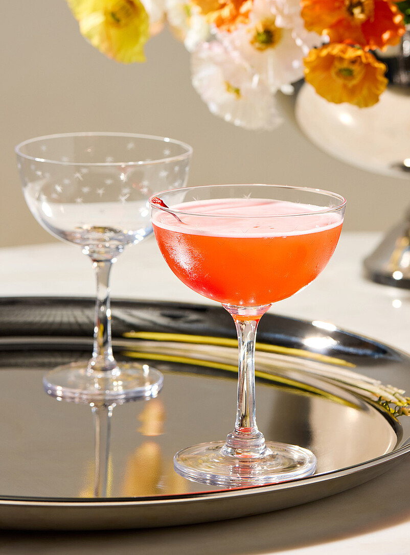 Engraved stars champagne glasses Set of 2 product image (primary)