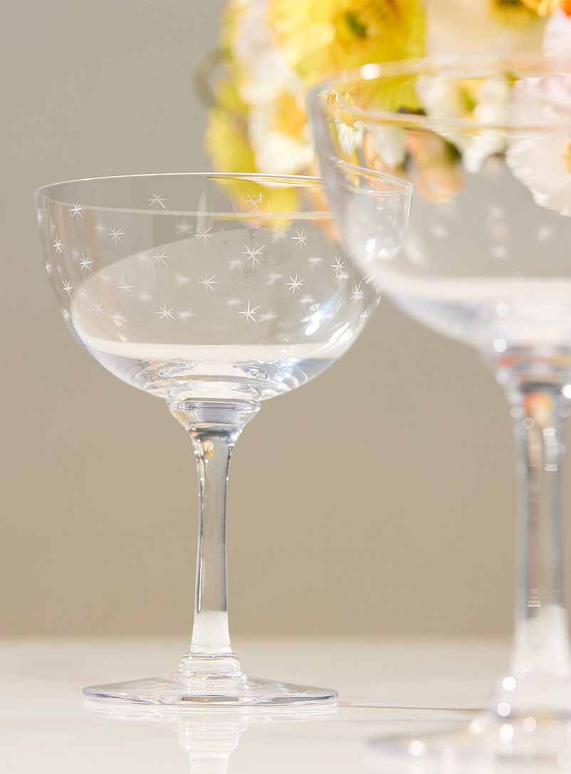 Engraved stars champagne glasses Set of 2 product image 2