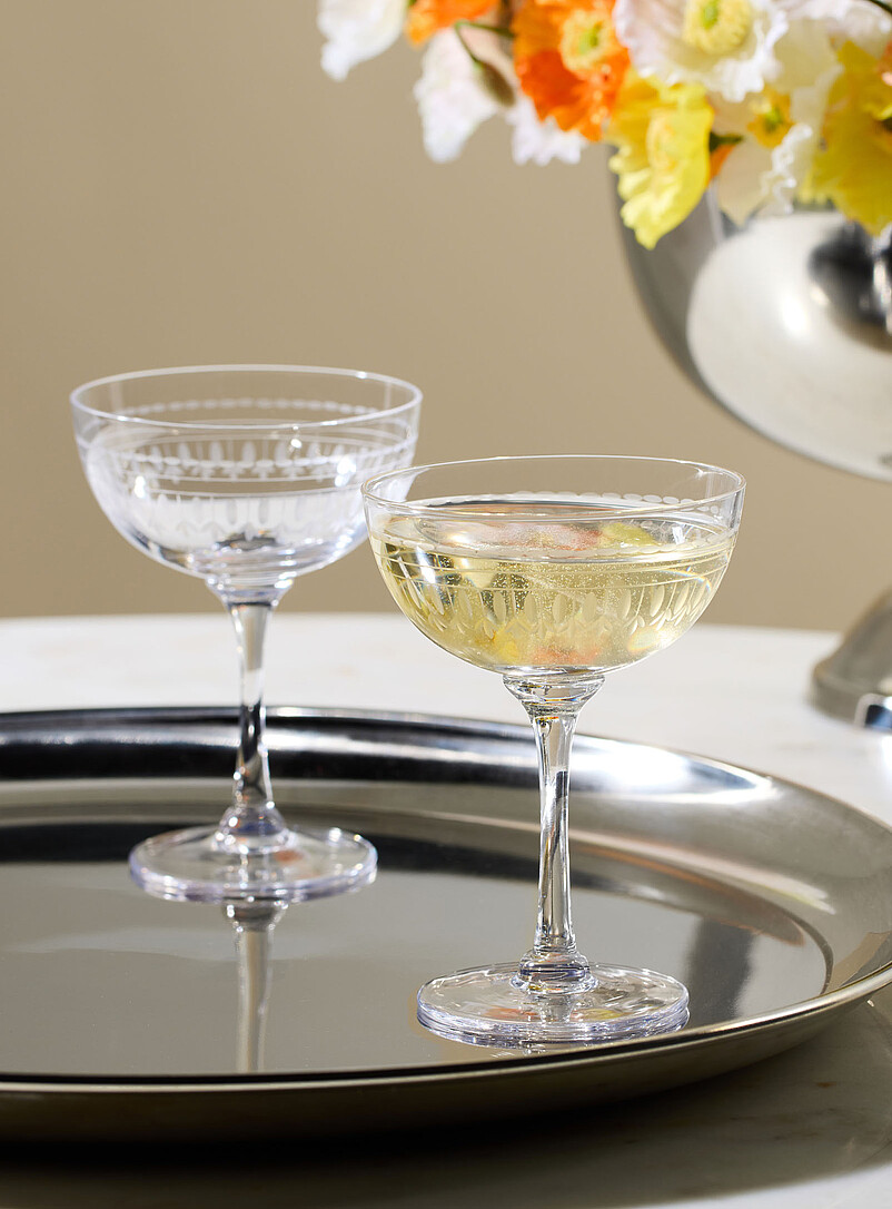 Engraved champagne glasses Set of 2 product image (primary)
