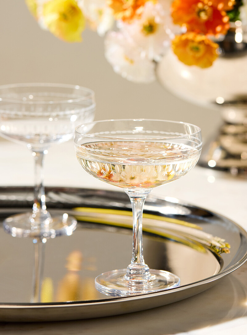 Engraved oval cocktail glasses Set of 2 product image (primary)