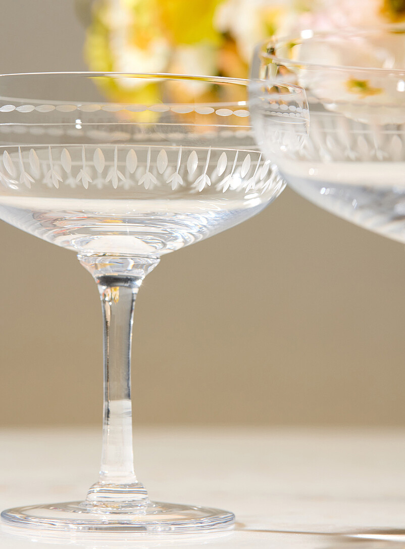 Engraved oval cocktail glasses Set of 2 product image 2