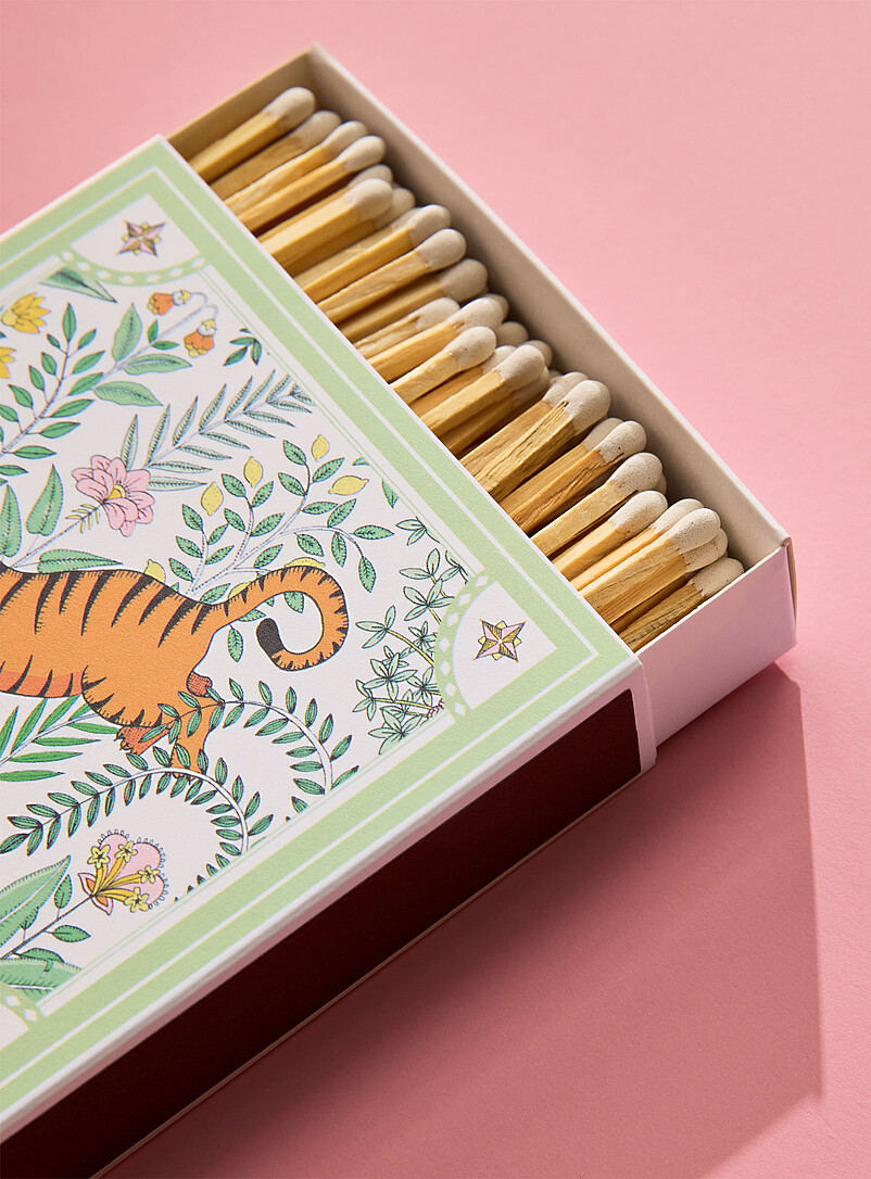 Simons Maison: Le porte-allumette carr&eacute; tableau color&eacute; Ensemble de 150 Rose &agrave; motifs