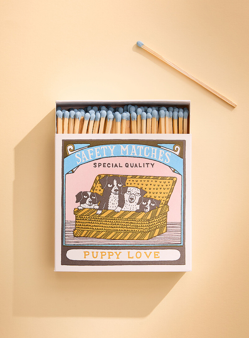 Colourful Painting Square Match Holder Set Of 150