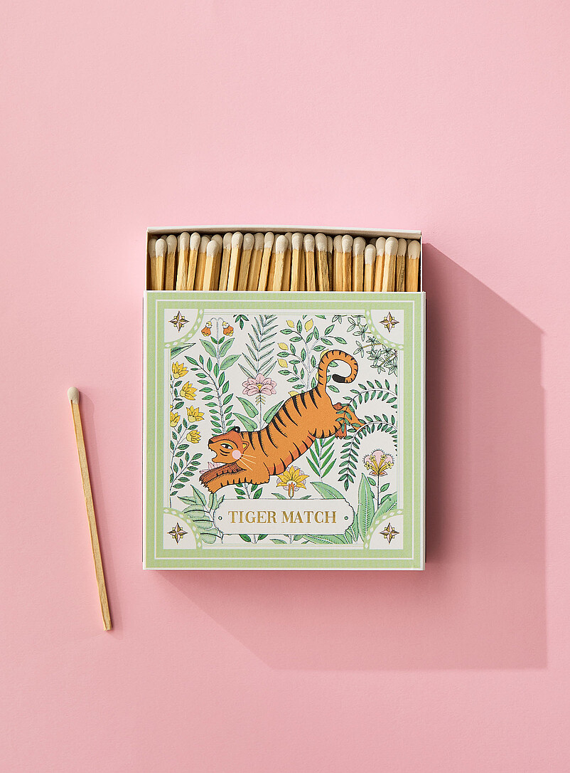 Colourful Painting Square Match Holder Set Of 150