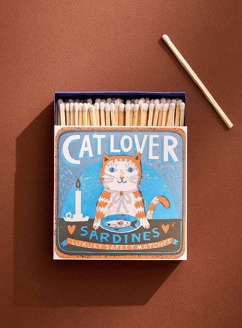 Colourful Painting Square Match Holder Set Of 150