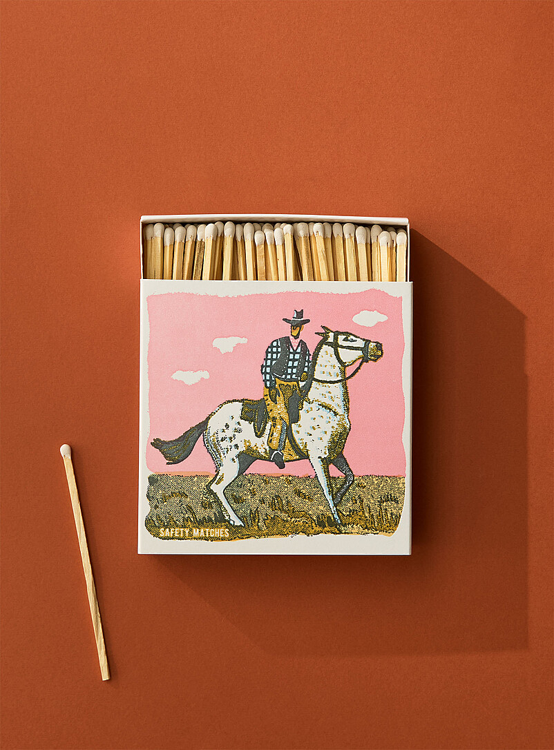 Colourful Painting Square Match Holder Set Of 150