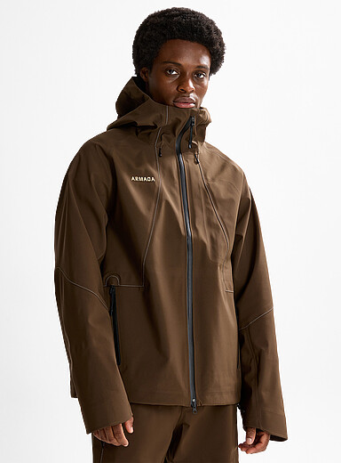 Armada Brown Chromatic 3-ply shell jacket for men