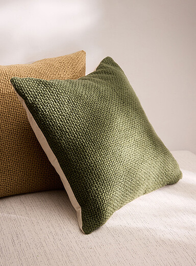 Woven cotton removable cover cushion