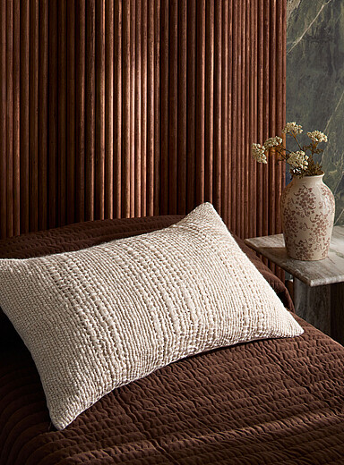 Knit texture removable cover cushion 50 x 80 cm