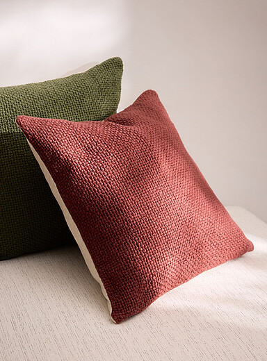 Woven cotton removable cover cushion