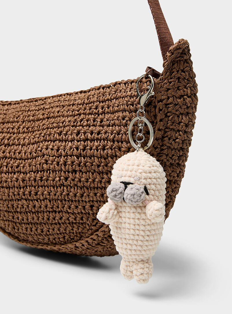 Seal crocheted charm keychain product image (primary)