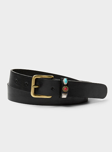 Colourful stone detail belt