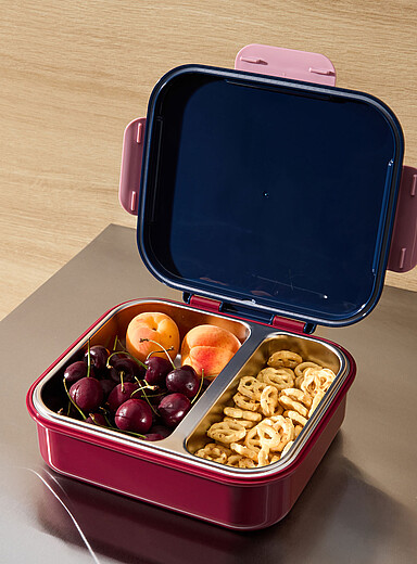 Rigid lunch box with ice pack