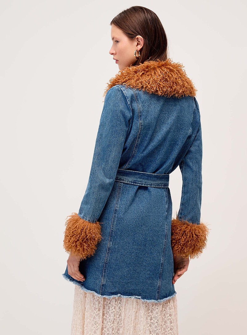 Denim and faux-shearling jacket product image 3