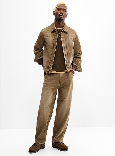 Coor Camel Faded corduroy pant Loose fit <b>Seoul collection</b> for men