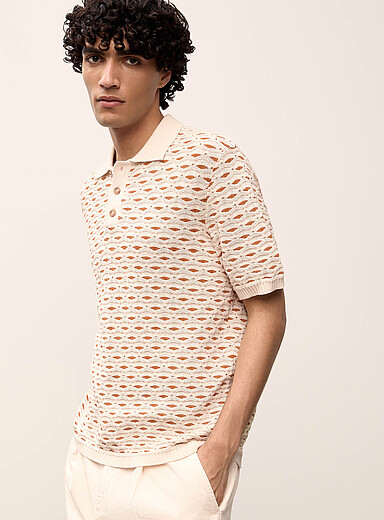 Le polo tricot jacquard bicolore Esmay