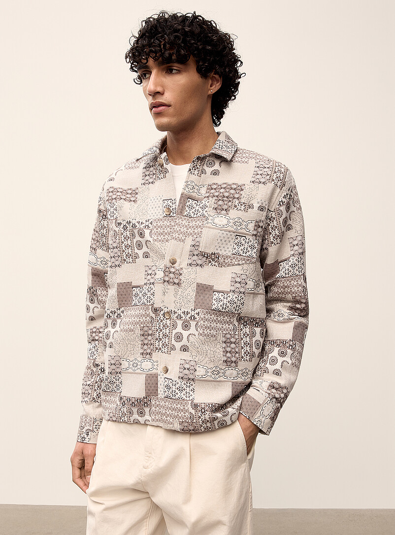 Ian Patchwork Jacquard Overshirt