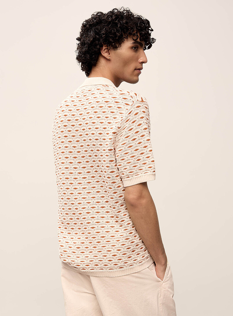 Esmay two-tone jacquard knit polo product image 3