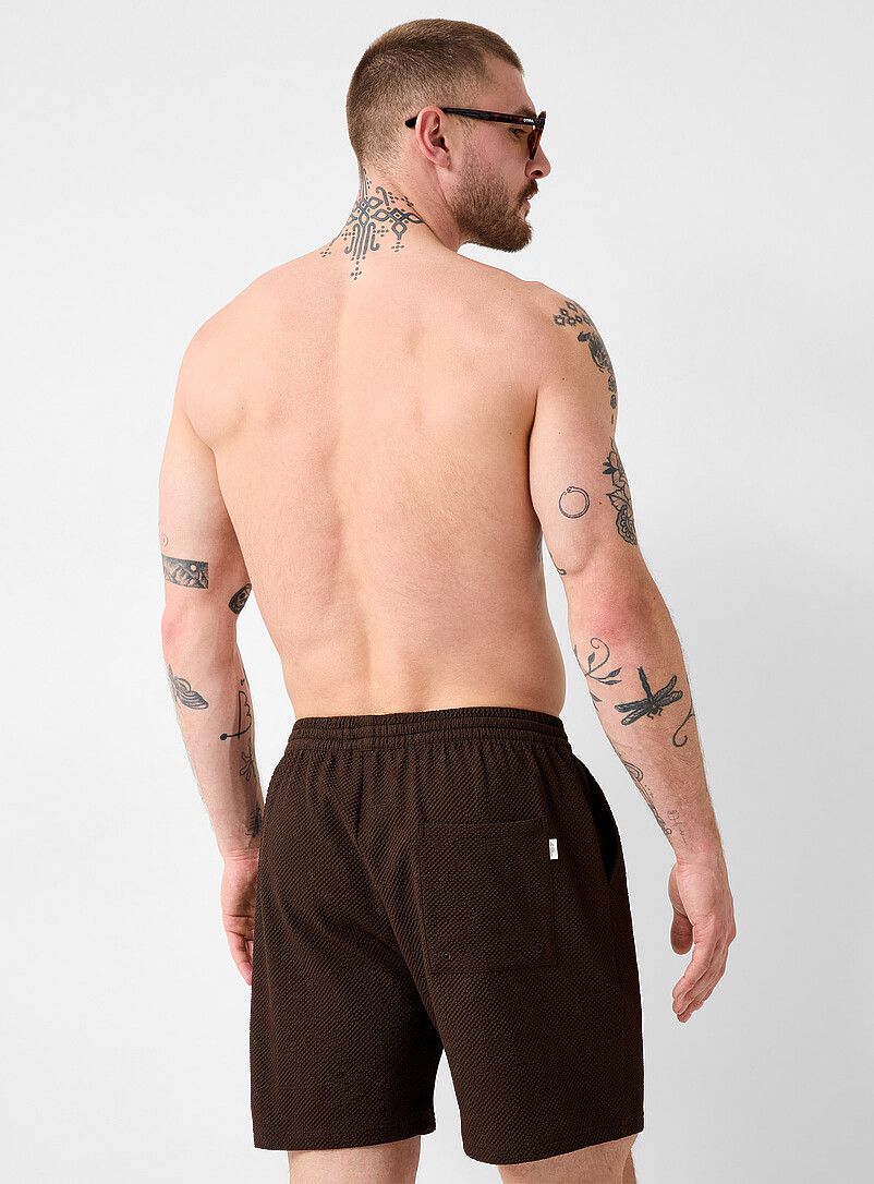 Cocoa seersucker swim trunk product image 3