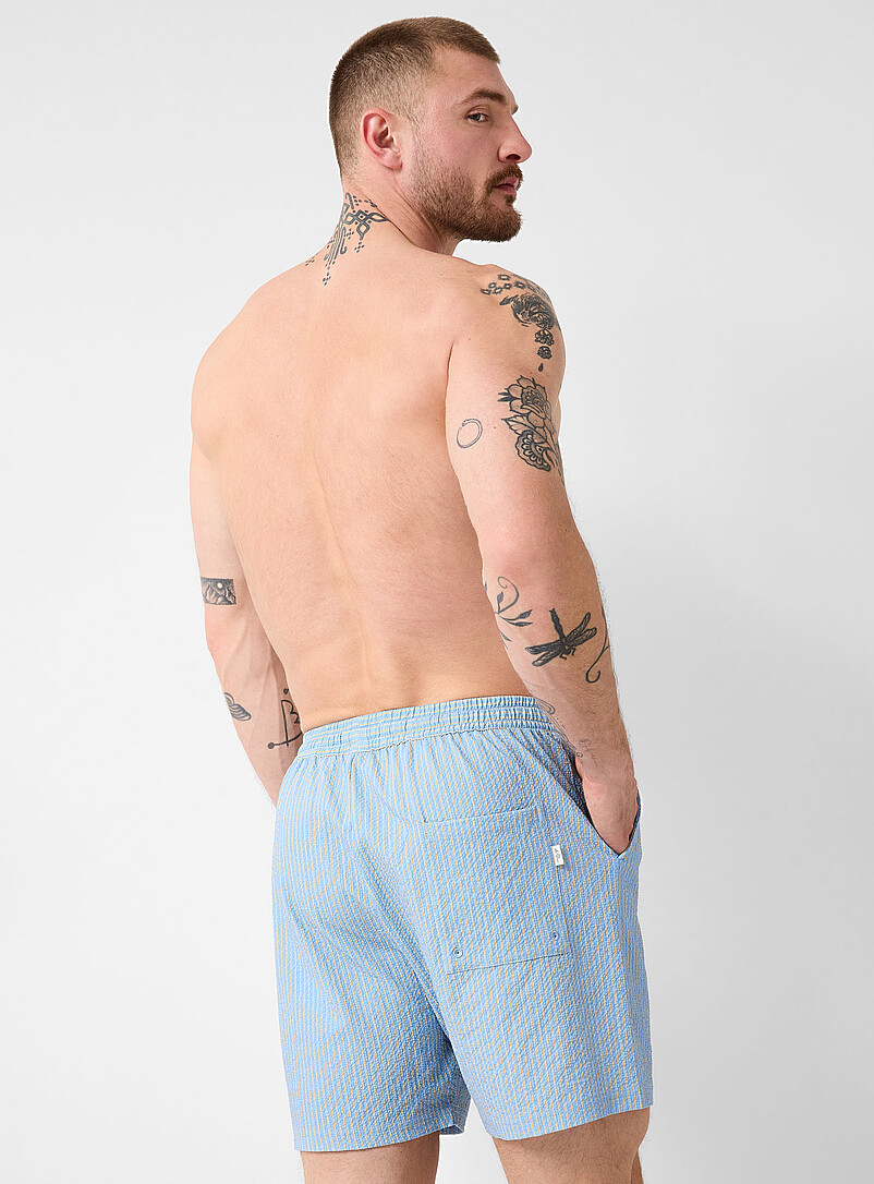 Pinstripe seersucker swim trunk product image 3